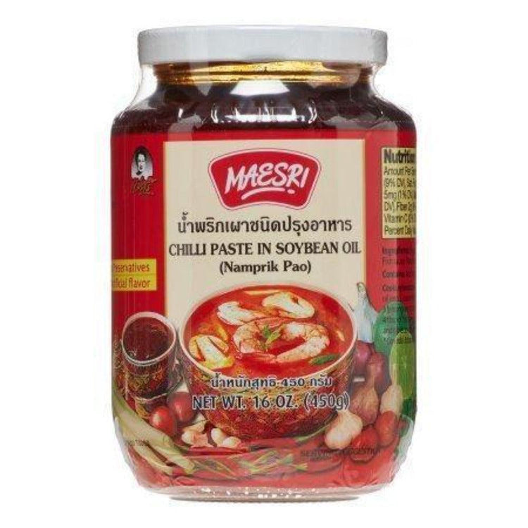 MAESRI Chilli Paste In Soybean Oil 16 Oz