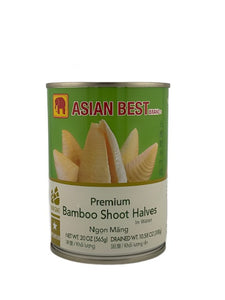 ASIAN BEST Bamboo Shoots Halves in Water 20 OZ
