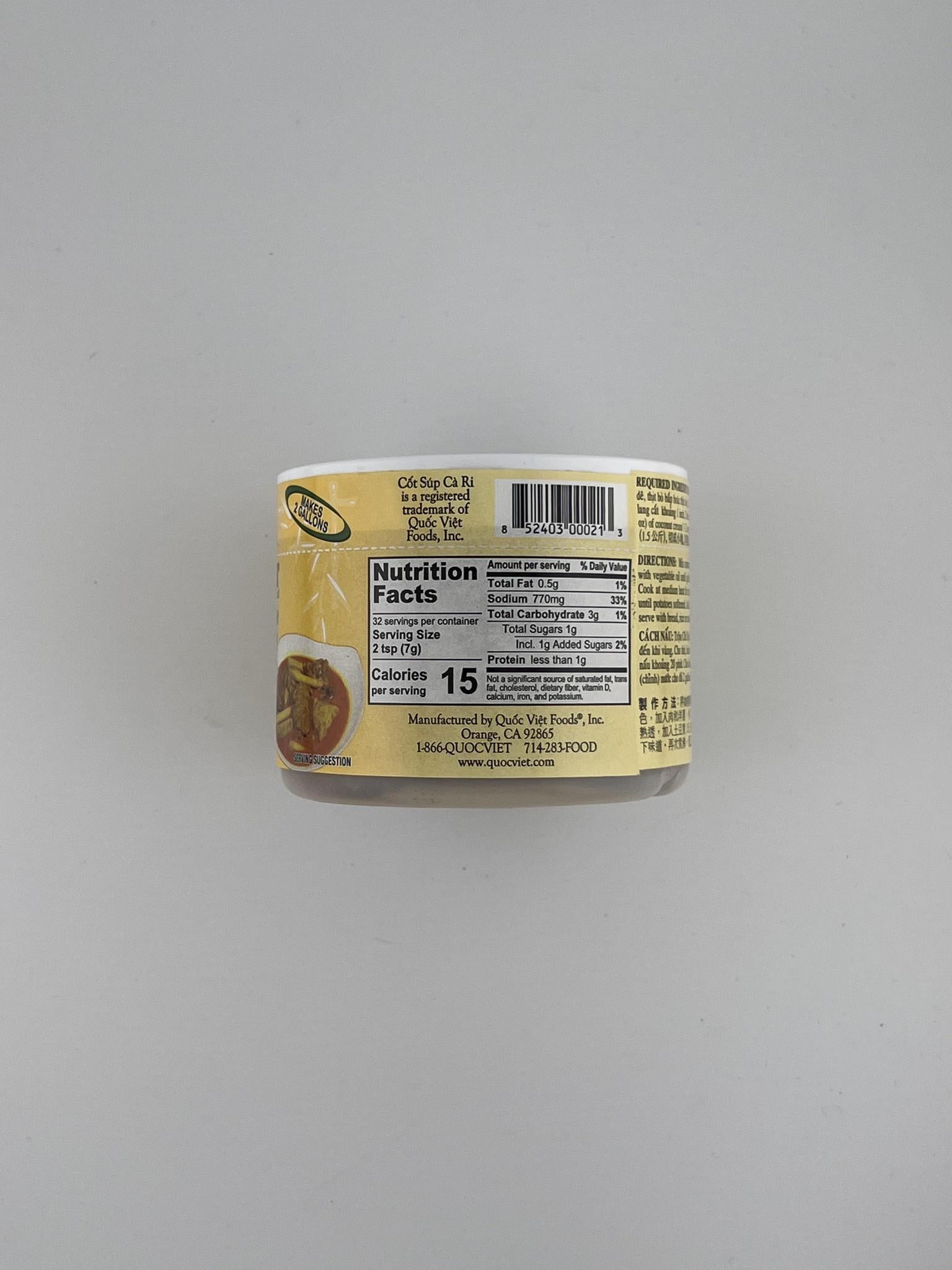 QUOCVIET Cot Sup Ca Ri Curry Soup Base 8oz | Asian Mart LLC