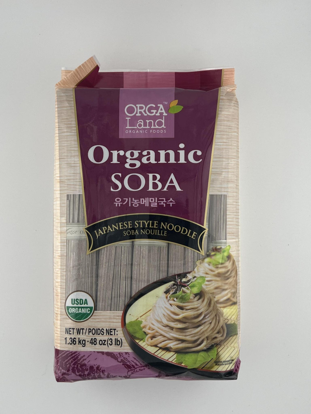 ORGA LAND Organic Oriental Soba Noodle in Pack 624 gm (22 oz)