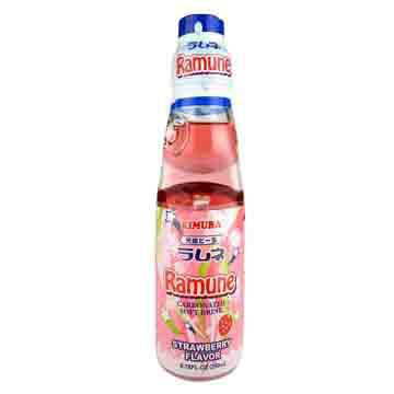Kimura Ramune Strawberry Flv 6.76 Fl Oz